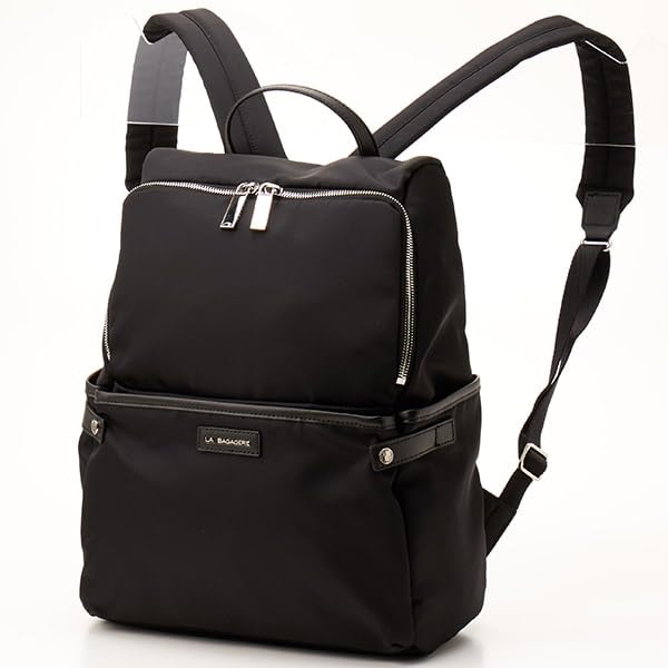 Labagagery Water-Repellent Nylon Basic Backpack B008605 Black (10)