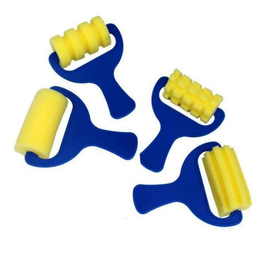 New 4 Pieces Creative Set For Children Yellow Sponge Brush Children Children Painting Graffiti Toy