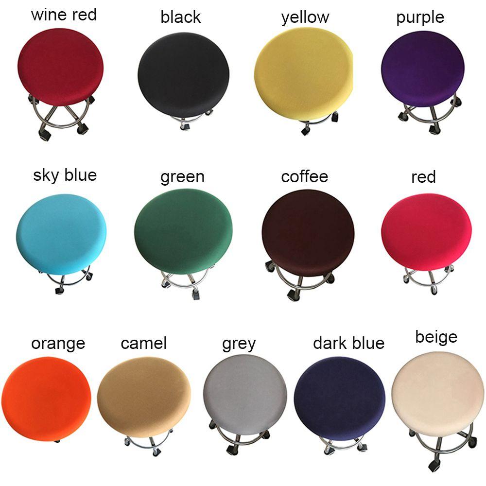 Solid Color Stretch Home Decor Elastic Bar Stool Chair Slipcover Stool Cover Chair Cover Seat Cover