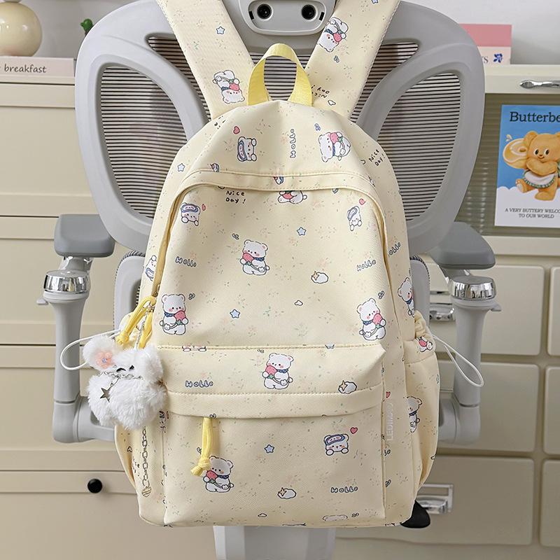 Schoolbag Printed Backpack Female Students Large Capacity High Value Niche School Bag Junior High School Student High School Student Leisure Going