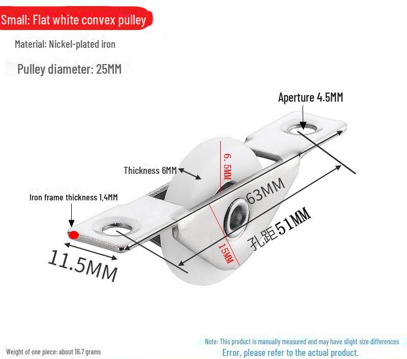 Sliding Door & Window Pulley Set: Floor, Cabinet, Convex & Concave Wheels