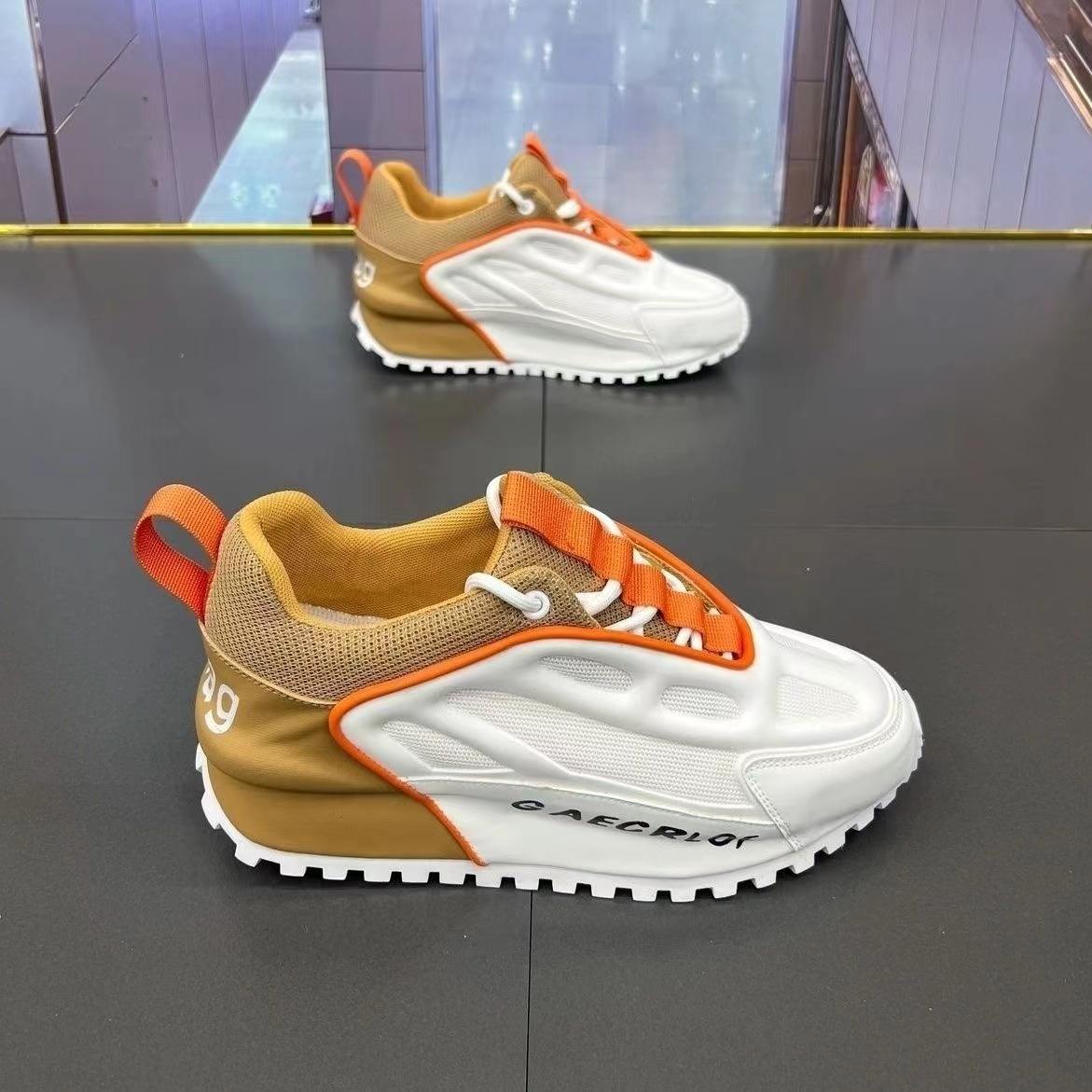 

Роскошные массивные кроссовки Color Block для мужчин, модные повседневные туфли из натуральной кожи с увеличенной внутренней платформой 44