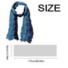 Bohemian Women's Long Pleated Shawl Windproof Warm Gradient Texture Scarf Gradient Color Color-blocked Bandana Shawl Wraps
