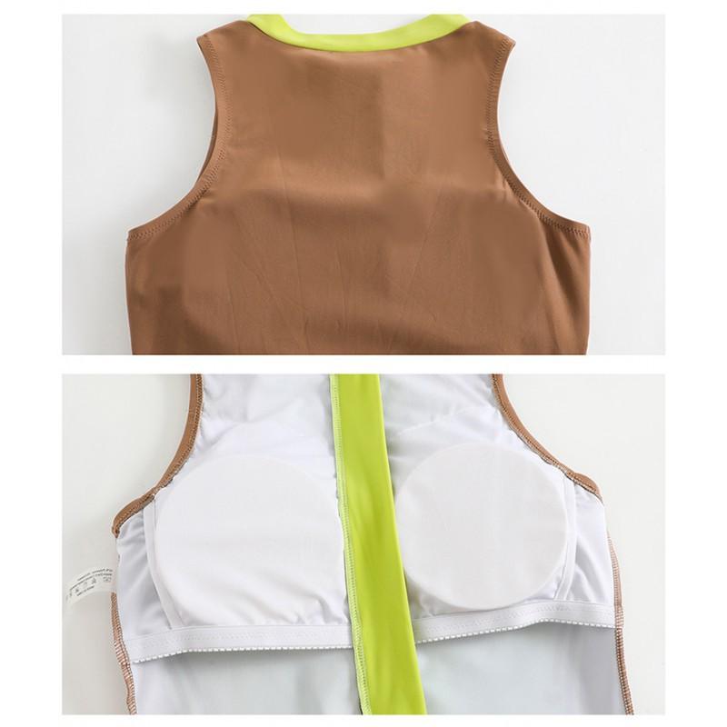 Sportful Style Sexy Zipper One-piece Triangular Swimsuit Women's Belly Cover Slimming Swimming Pool Hot Racing