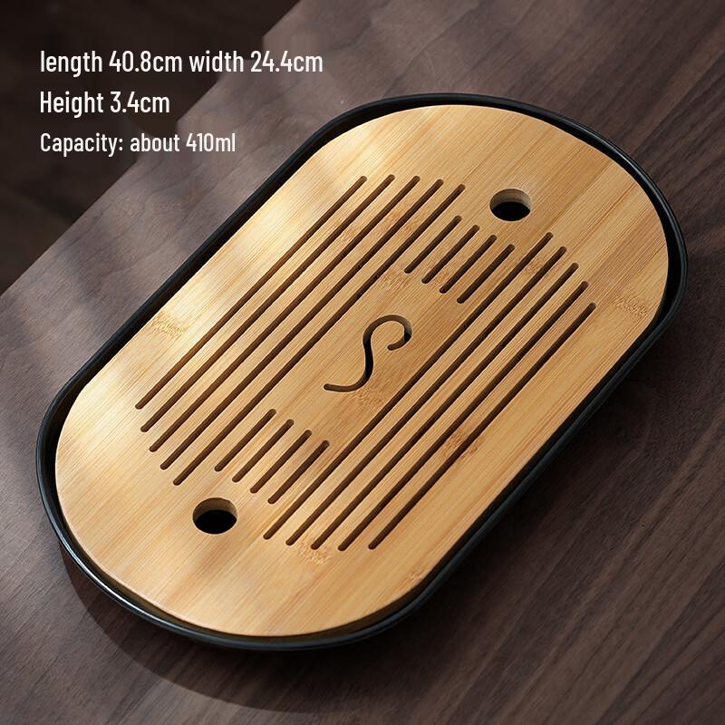 ME Modern Bamboo Tea Tray with Water Storage