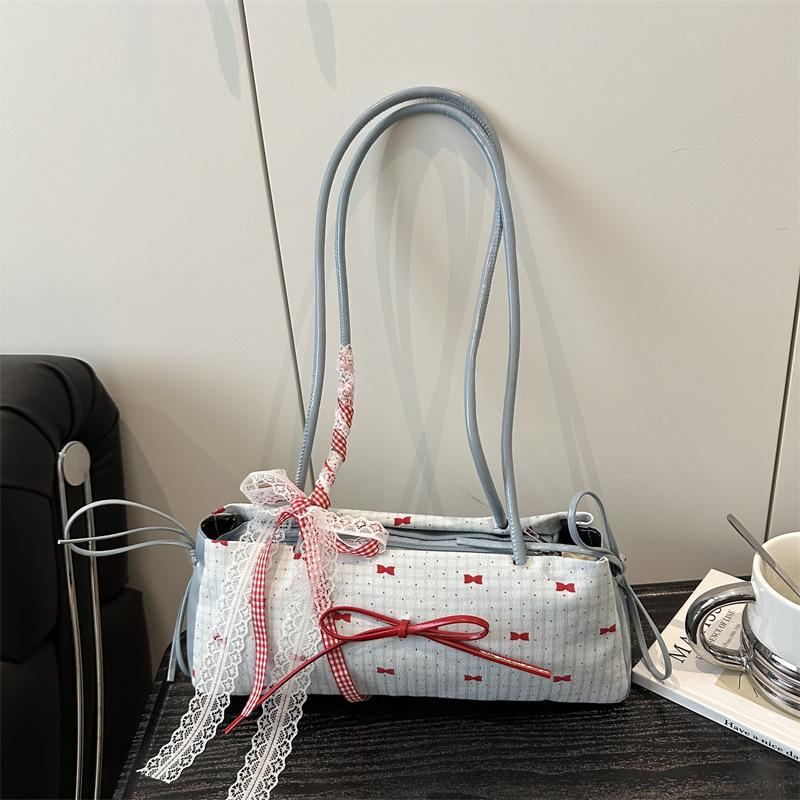 Sweet bow small bag women 2025 new commuter versatile shoulder armpit bag fashion temperament fresh lady