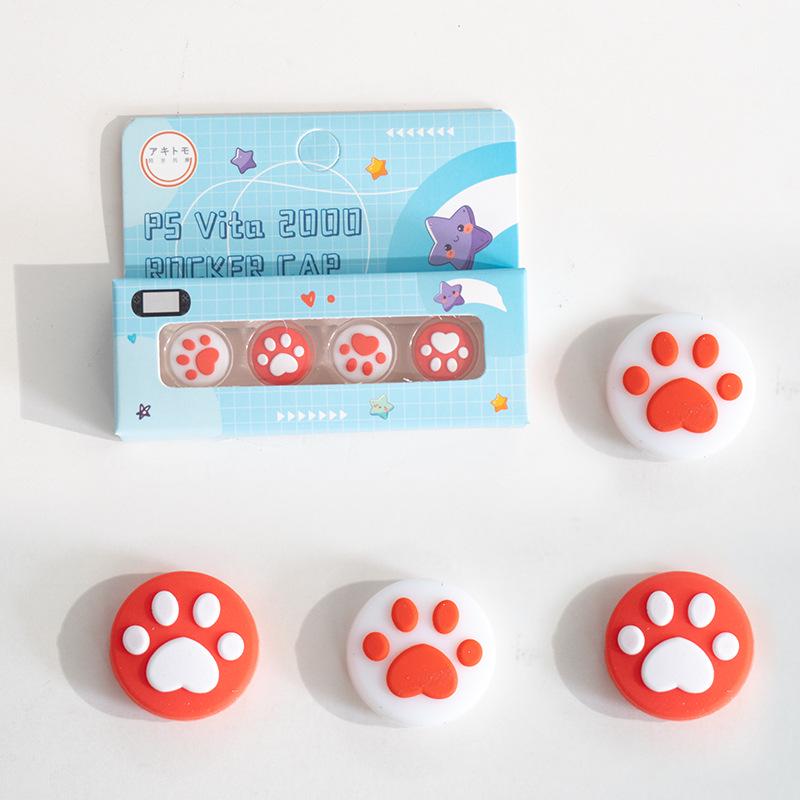 Cat Paw Joystick Caps for PSVita 1000/2000 - Protective Button Covers