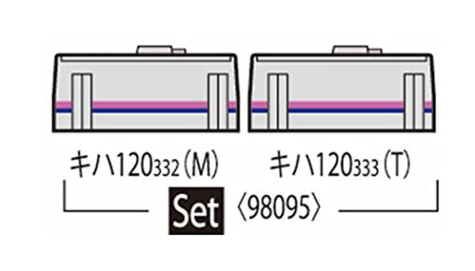 TOMIX N Gauge JR Kiha 120 300 Type Fukuen Line Set 98095 Railway Model Diesel Car