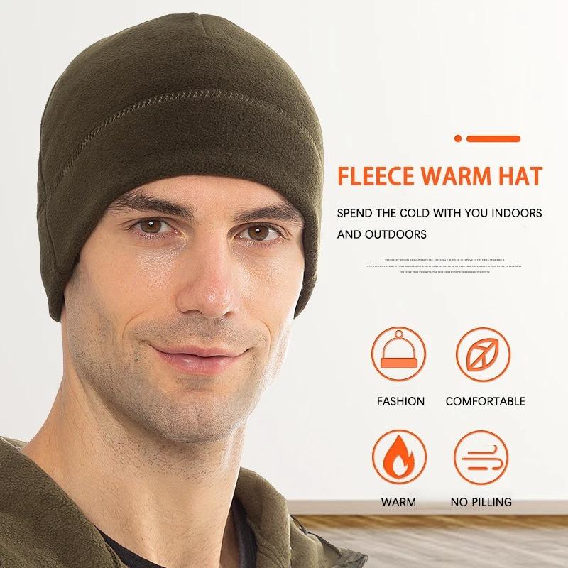 1 Stück Radmütze Winter Fleece Mütze Unisex Wärme Winddicht Outdoor-Mütze Langlebig Bequem Weich für Kaltes Wetter Outdoor-Kappe