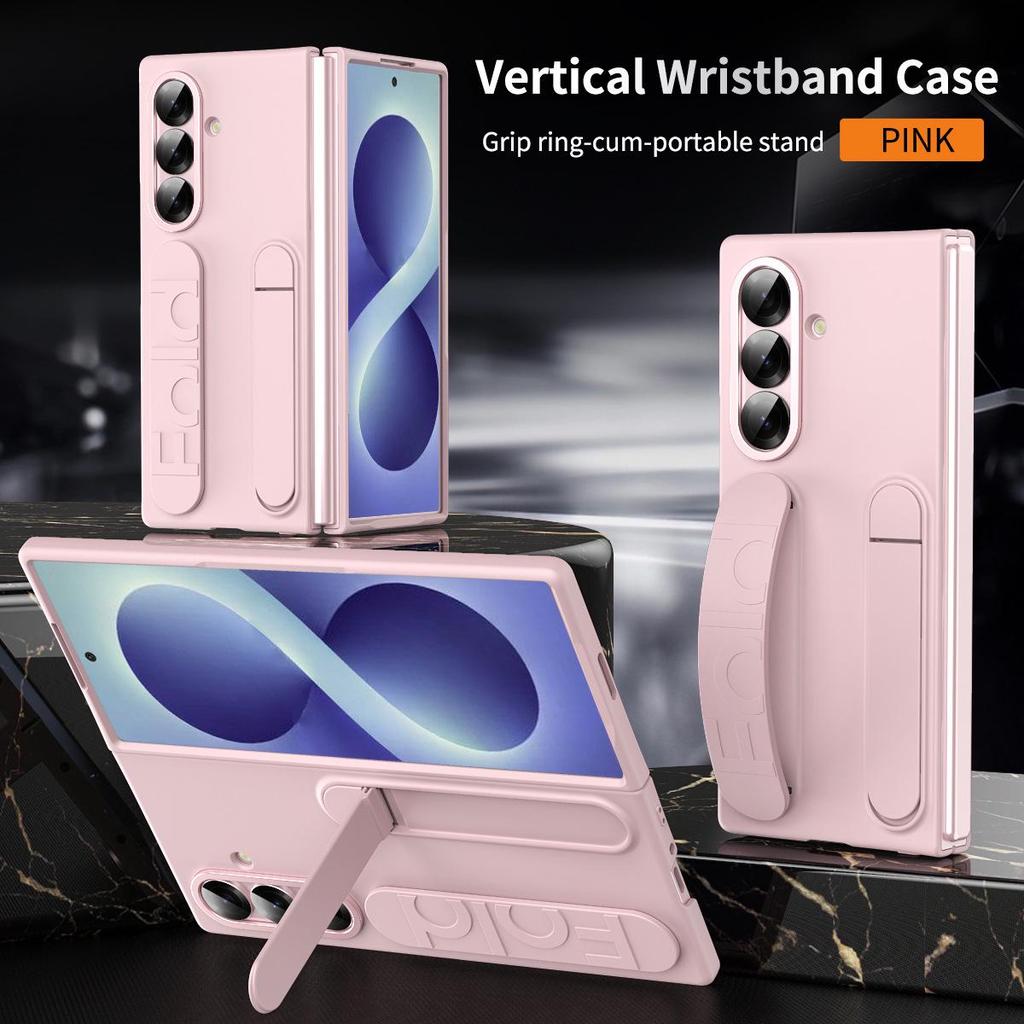 Funda para Samsung Z Fold 7: Soporte FOLD6, Correa de muñeca, Película anticaídas, Protección integrada