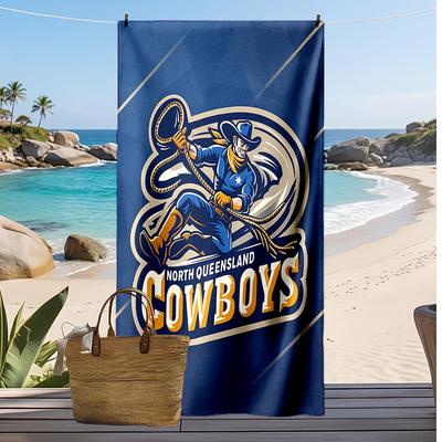 North Queensland Cowboys Druck Strandtuch Weich Tragbar Schnell?Trockenes Handtuch für Pool Sommerurlaub Outdoor Sport
