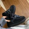 Sheepskin and Fur Integrated Snow Boots Women's Fashion Winter New Space-up One-pedal Non-slip Warm Sports Casual Cotton Shoes