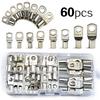 60Pcs SC Tinned Copper Lug Ring Wire Connectors Heavy Duty Copper Wire Lugs Connectors