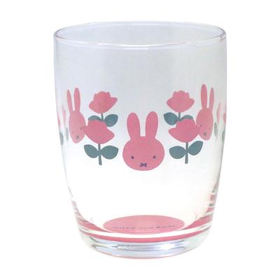 Dick Bruna Glass Pink Made In 410144 "Miffy" Tumbler, Approx. 260ml, MIFFY&ROSE, Bottom, Japan,