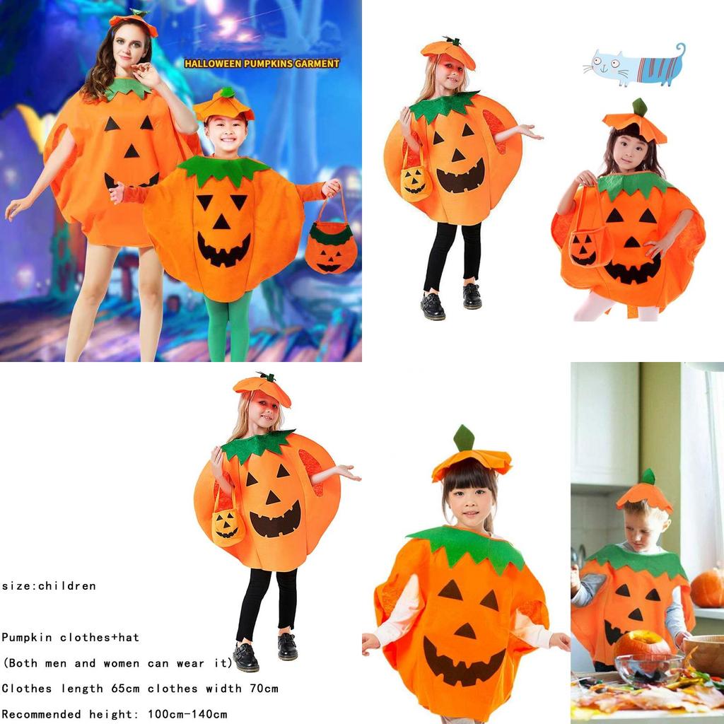 Halloween Pumpkin Costume Adult Parent-child Clothing Cosplay Fancy Dress Party