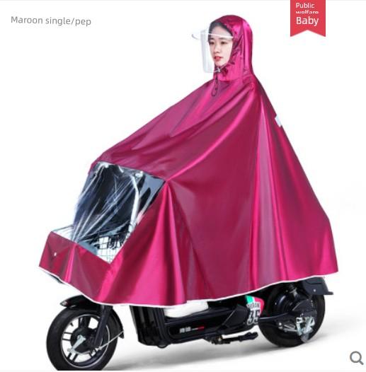 Special Raincoat for Electric Vehicles, Extra Large and Thick, Men's Single or Double Motorcycle Rain Poncho, Adult Full-Body Protection Against