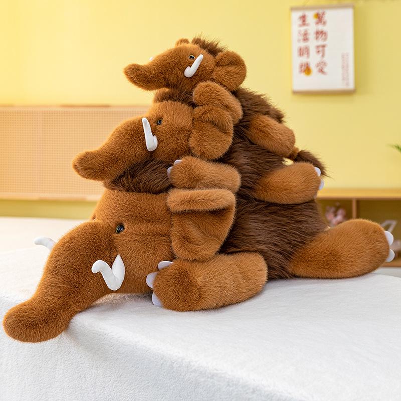 Mammoth Straddle Pillow Cute Small Table with Doll Baby Elephant Doll Children's Plush Toy