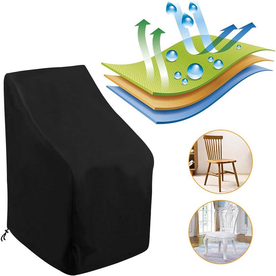 

210D Oxford Outdoor Chair Cover - Dustproof, Waterproof, UV-Resistant Single Chair Cover 65*65*89/120CM сірий колір