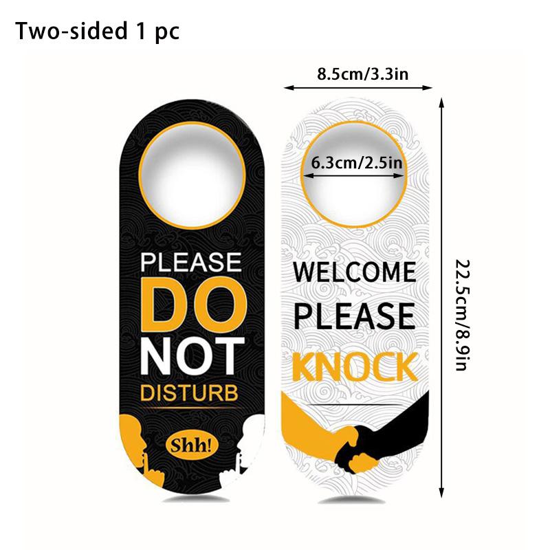 1PC Door Hanger Sign Please Knock Hanging Sign Double Sided Meeting Room Door Hanger Tags