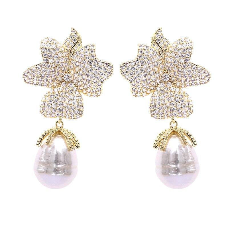 Exaggerated Earrings For Women XUYE Fashion Temperament Wedding Party Earings 2022 New Luxury Baroque Pearl Dangle Jewelry