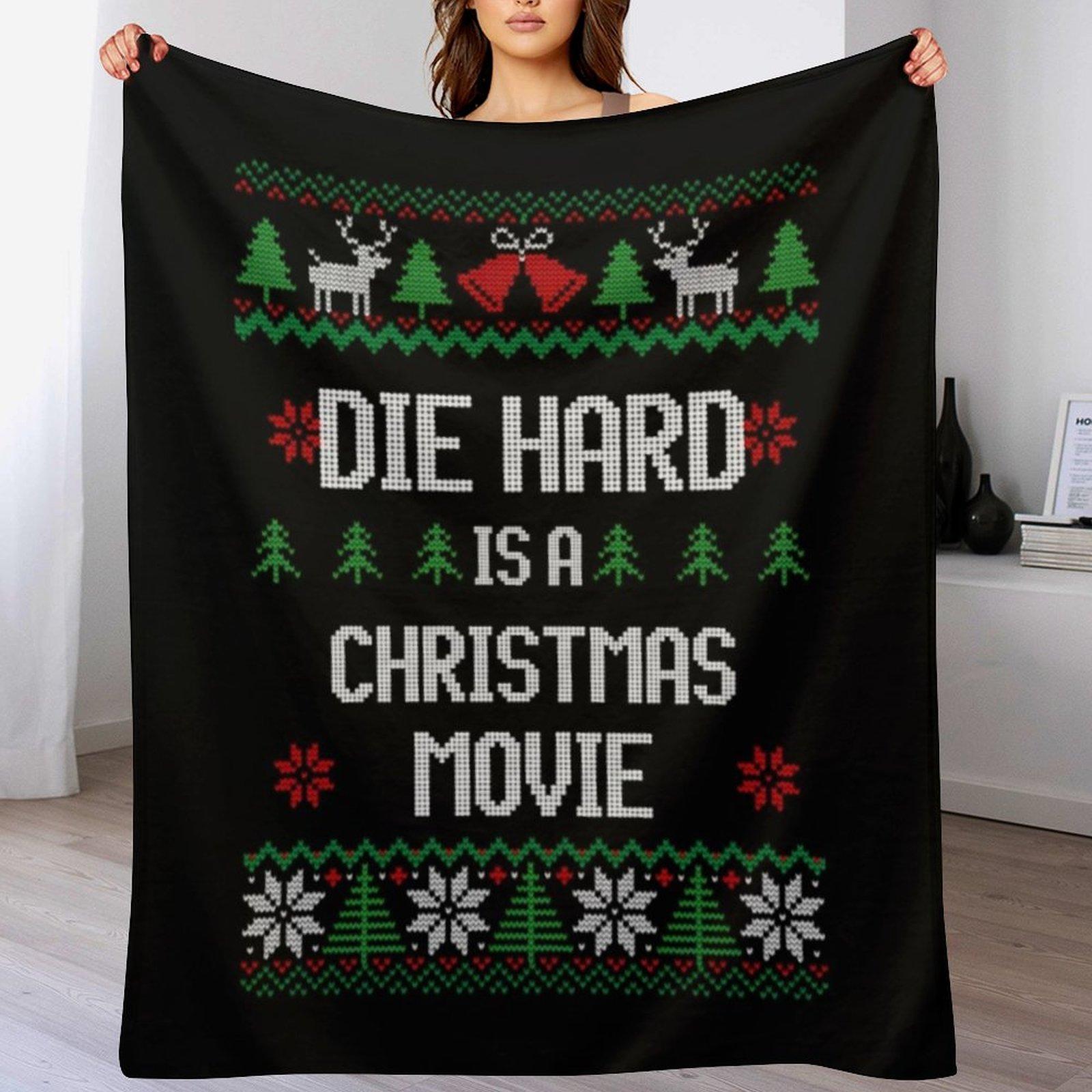 

Die Hard is a Christmas Movie Throw Blanket Cozy Warm Blanket for Bed Room Decor 102x76cm(40x30in)