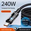 240W Fast Charging Transparent Cable for Huawei Type-C Honor