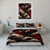 Elegant Wave Floral Set Decoration Soft Comfortable Duvet Cover Bedding Set Included 1*Duvet Cover & 2*Pillowcases, Gift