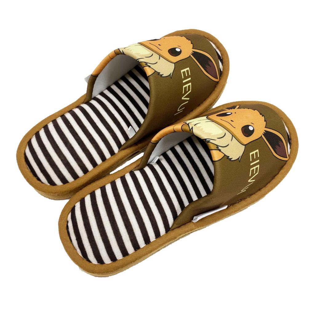 Eevee Cute Comfortable Walking Slippers Stylish Brown 24cm 211627 Slippers Room Shoes Slippers Indoors Guest Shoes [Pokémon] Pokémon [Nippon Slippers]