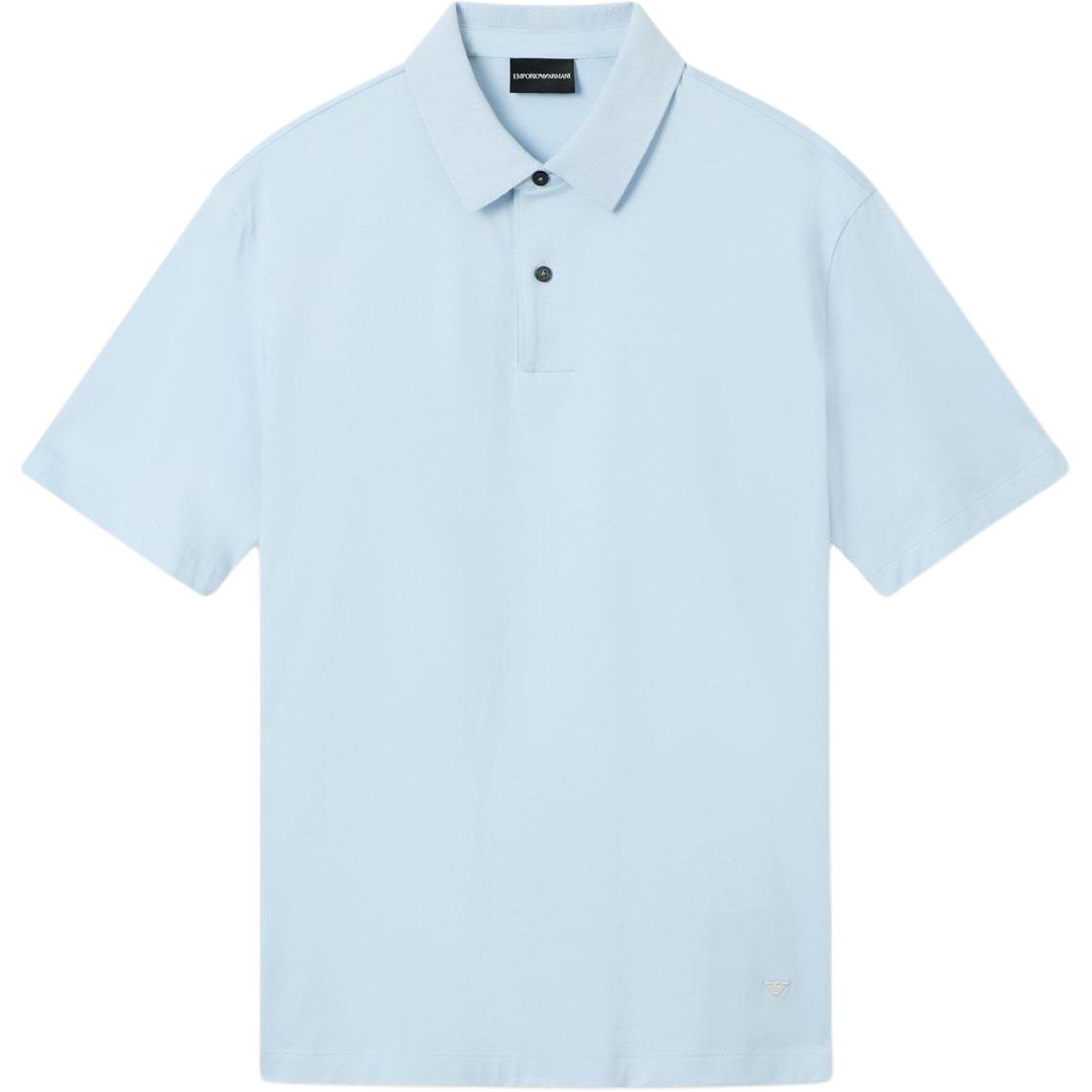 Emporio Armani Solid Color Button Straight Fit Short Sleeve Polo Shirt Men tops EM004915-AF24470-U9276 S