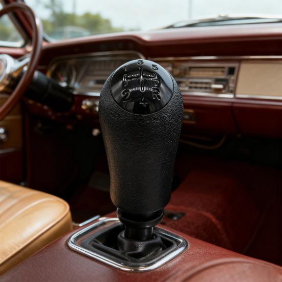 Yousheng 5-Speed Gear Shift Knob for Renault Ergonomic Replacement Handle Universal Car Gear Shift Lever Handle Dust-Proof Cover Black Gear Lever