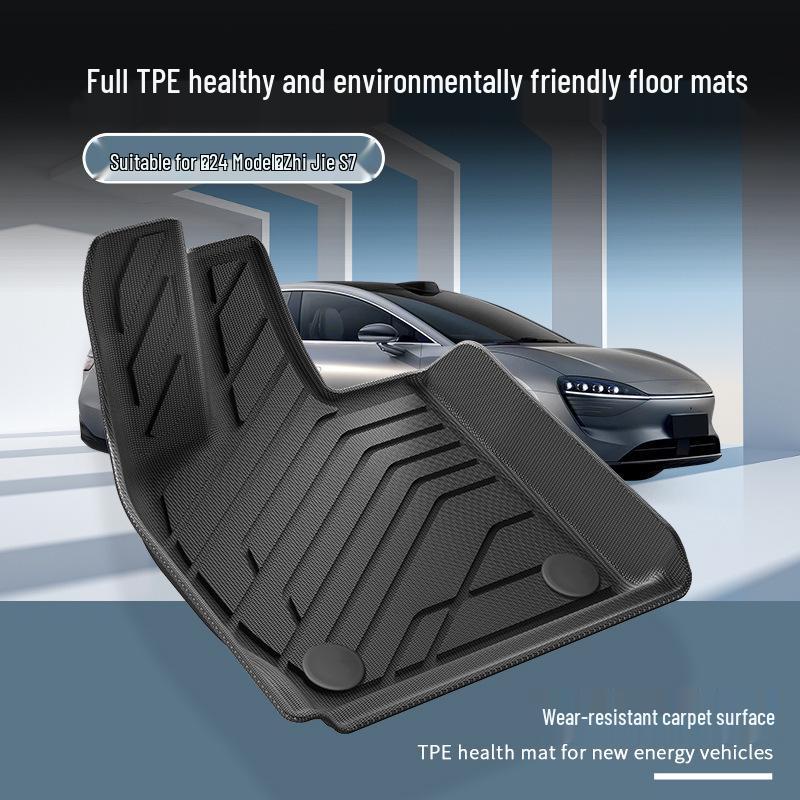 2024 ZHIJIE S7 Car Floor and Seat Back Mats - Eco-Friendly, TPE, Wear-Resistant Trunk Mats.