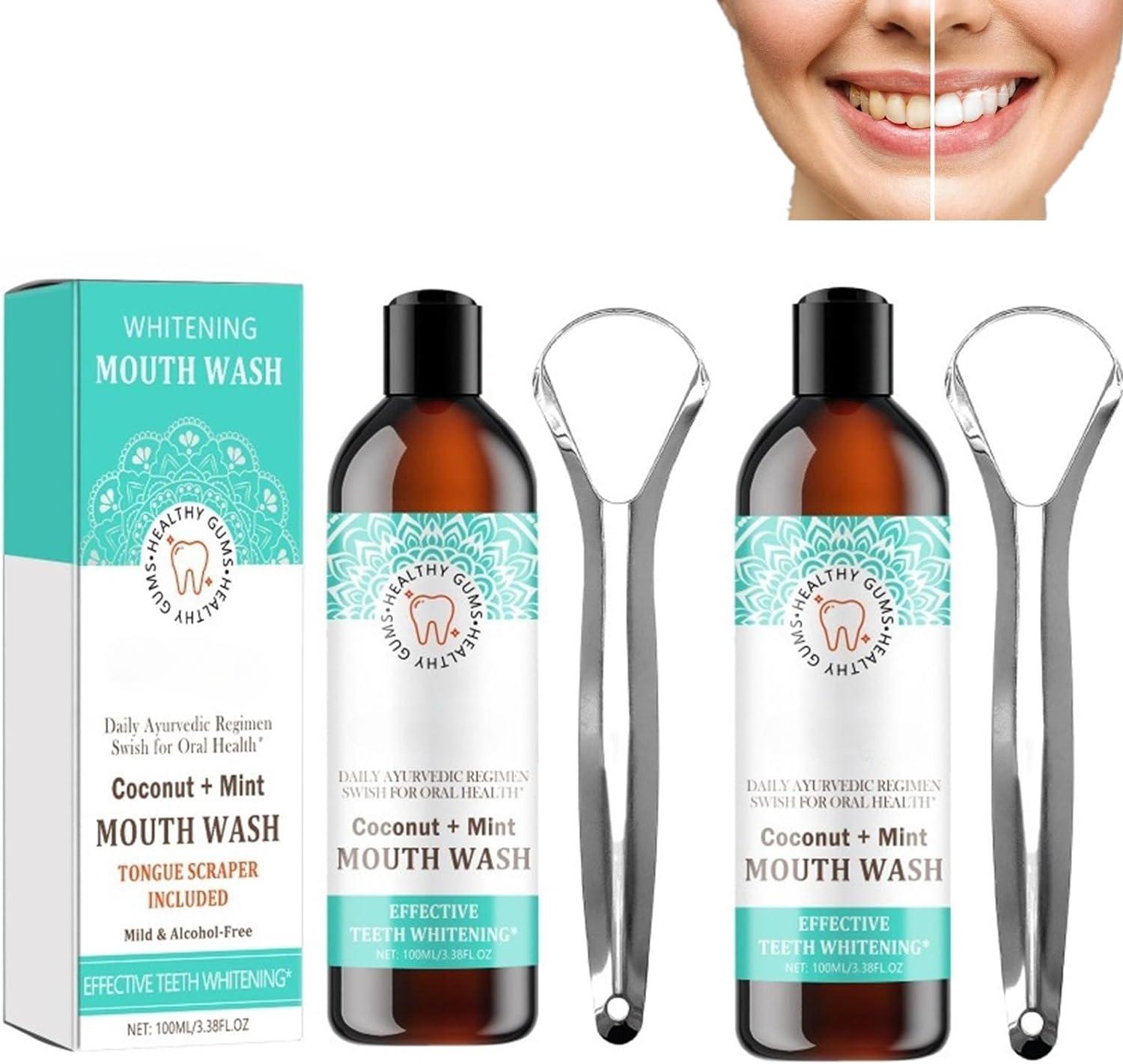 

Ополаскиватель для полости рта с кокосом и мятой, ополаскиватель для полости рта, ополаскиватель для полости рта с кокосом, отбеливающий ополаскиватель для полости рта, набор для ополаскивания полости рта с скребком для чистки языка 2set