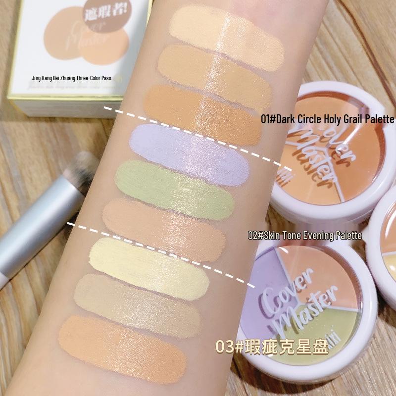 Makeup Xixi Clean Skin 3-Color Long-Lasting Concealer Palette for Freckles, Blemishes, Scars & Dark Circles.