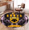 AEK Athens FC Pattern Round Rug, Indoor/Outdoor Mat, for Picnic, Gameroom, Bedroom, Office, Living Room, Home Decor Carpet, Birthday Gift
