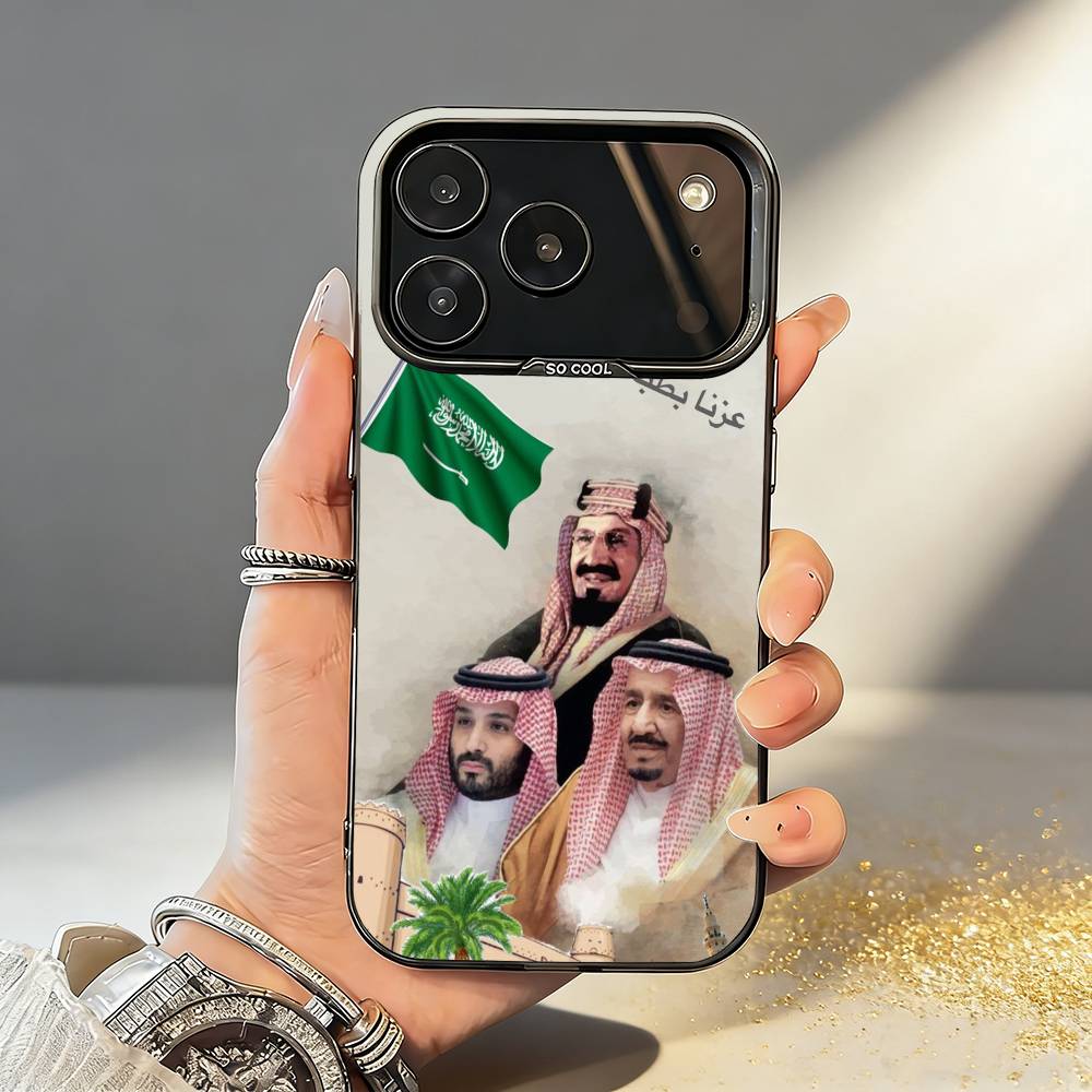 

Чехол для телефона с флагом Королевства Саудовская Аравия K-Kingdom Of S-Saudi Arabia Для iPhone17 16 15 14 13 12 Pro Max Серый Черный Матовый Лазерный Металлик Аврора Funda iPhone15pro