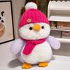 Cute Penguin Plush Toy Comforting Fluffy Penguin Wearing Hats Sleep Doll Stuffed Animal Pillow Birth Date Present