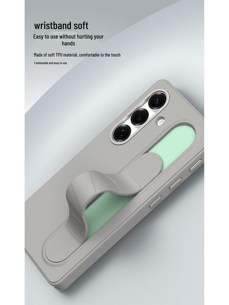 Samsung S25 Ultra Leather Case: Premium Stand & Full-Coverage Wristband for S23U, S24