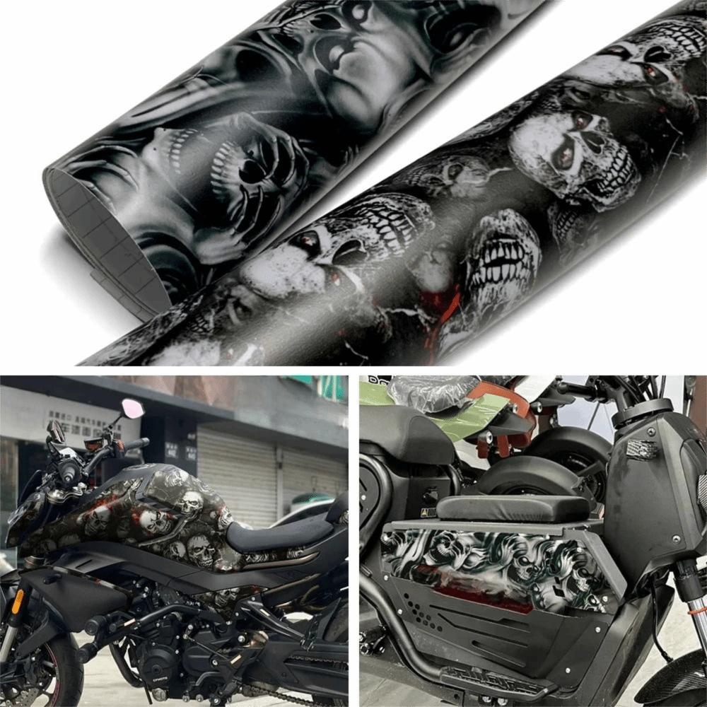 Skull Motorcycle Body Stickers Self-Adhesive Car Interior Sticker  For Car Motorcycle DIY