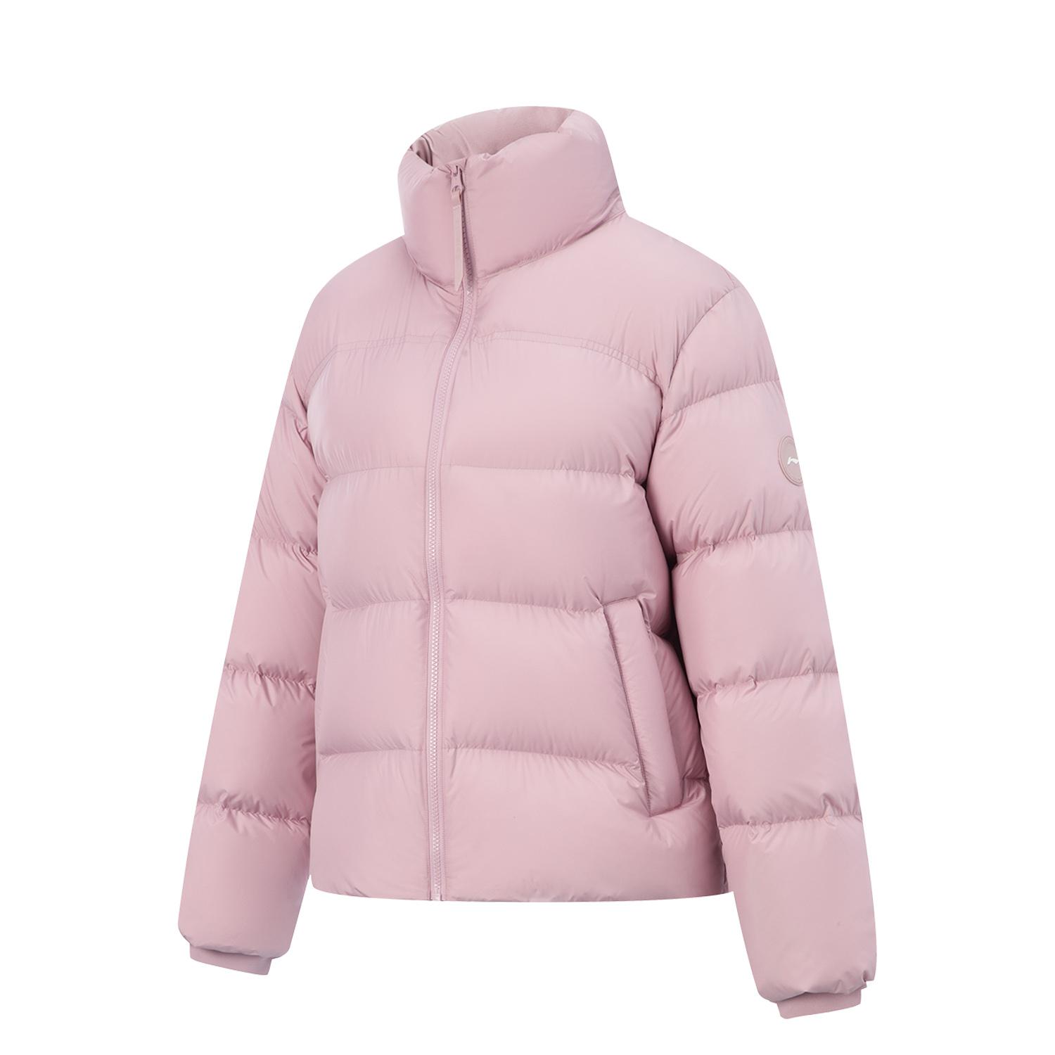 

Li Ning 3D Куртка пухова коротка з логотипом на стійці-комірі на блискавці Жіночий верхній одяг AYMV186-7 S