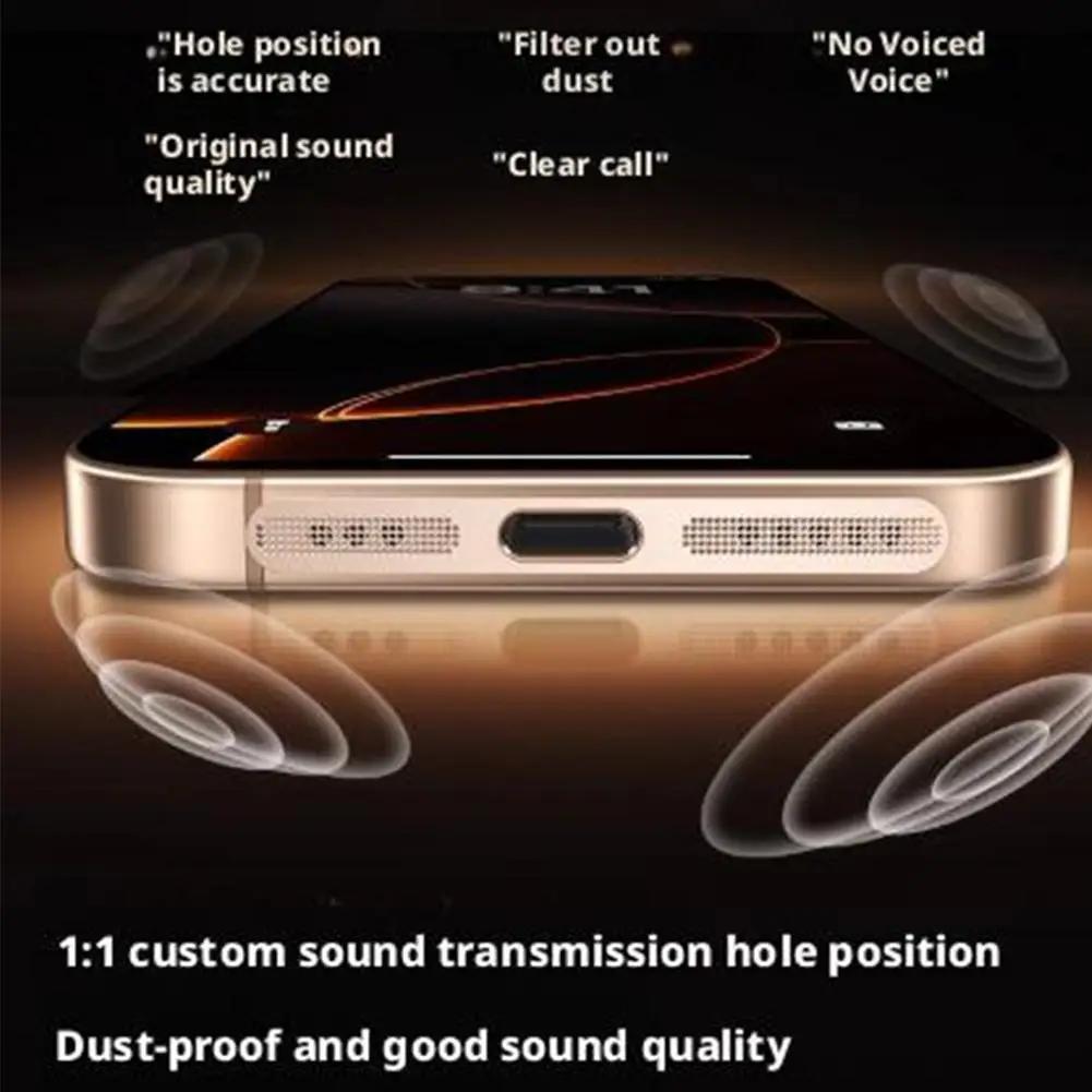 2Pcs Metal Dustproof Net Sticker For iPhone 17 Air 17 Pro Max Easy Install Earpiece Speaker Hole Anti-dust Mesh Protection Cap