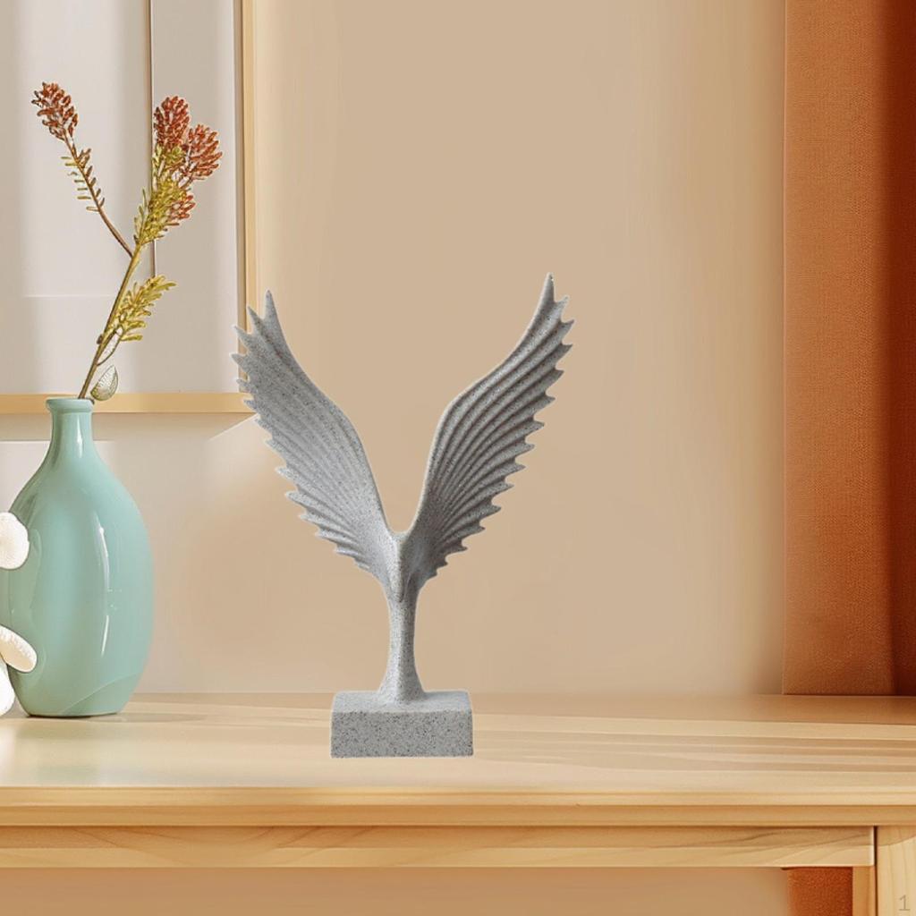 Abstract Sculpture Wing Statue Desktop Modern Spreading Figurine Collection for Cabinet Porch