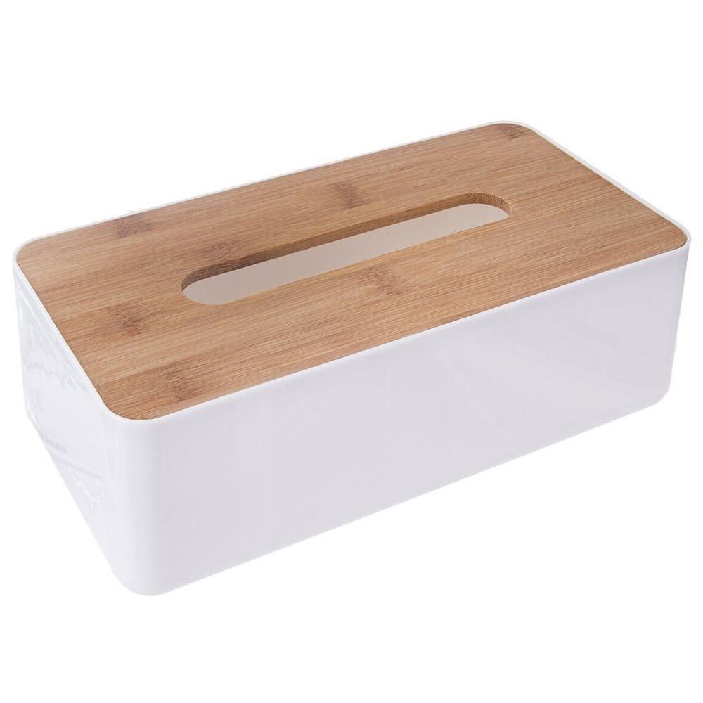 Bamboo Tissue Box Dispenser Rectangular WHITNEY 26x13x8.5cm
