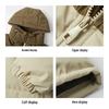 Jeanswest Men's Spliced Hooded Thick Winter Jacket