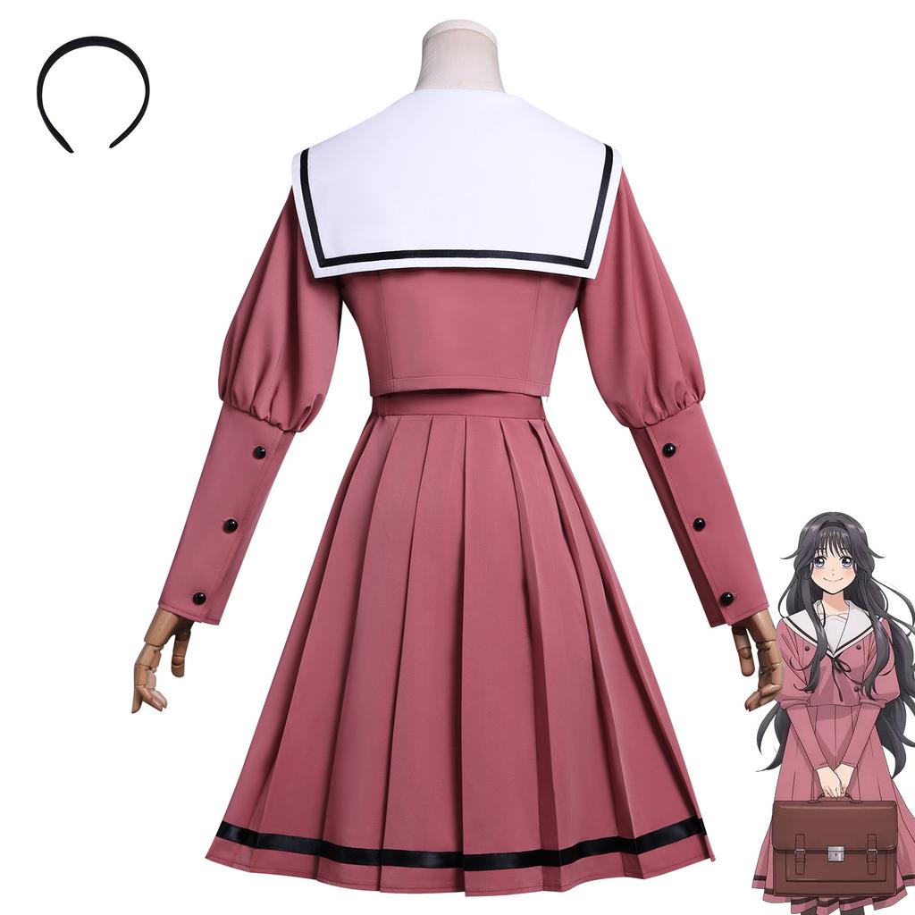 AnimeThe Fragrant Flower Blooms With Dignity Waguri Kaoruko Cosplay Costume Long Wig JK Top skirt Uniform Carnival Women suit