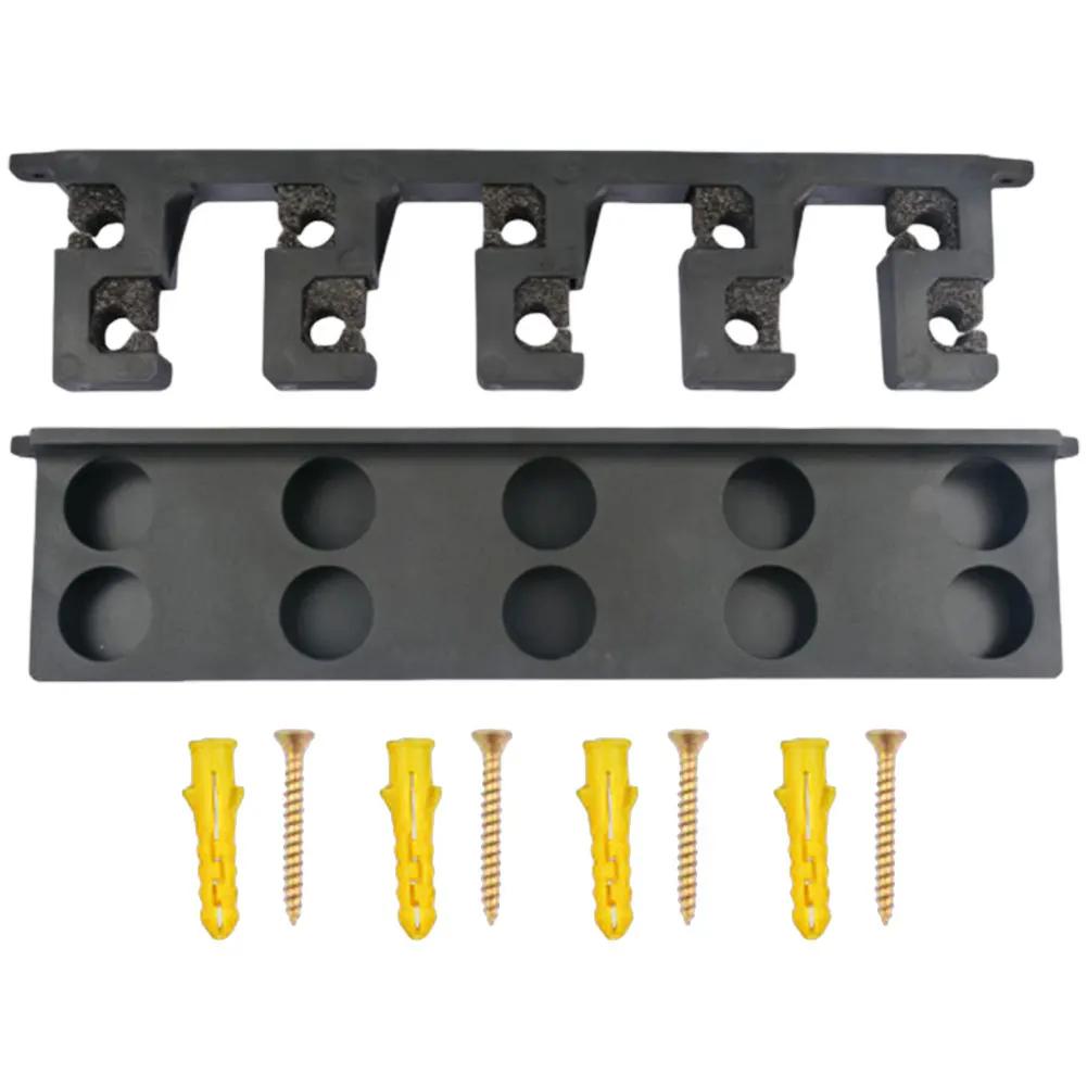 1Pcs Fishing Rod Storage Rack 10 Holes Wall-mounted Fishing Pole Holder Bracket Vertical & Horizontal Display Fixed Frame