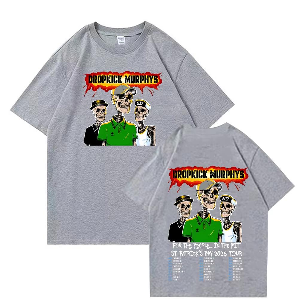 Dropkick Murphys Tour 2026 Tshirts Summer Pure Cottons High Quality Clothing Unisex Casual Round Neck Short Sleeve Top Y2K