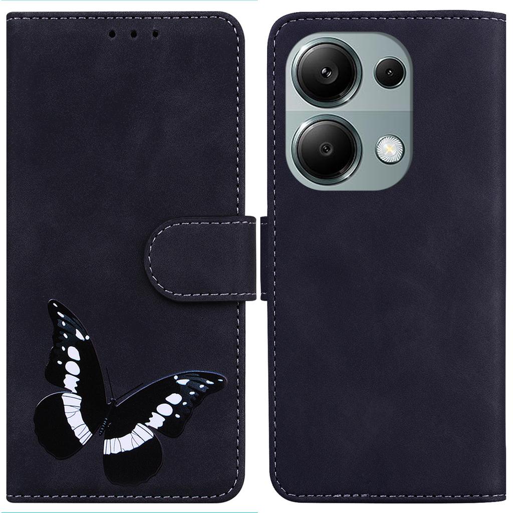 For Xiaomi Redmi Note 13 Pro 4G/Poco M6 Pro 4G Case Butterfly PU Leather Wallet Stand Cover