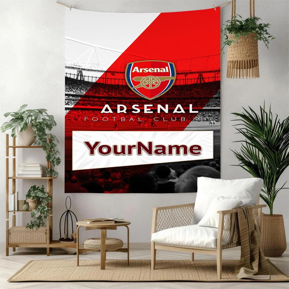 Arsenal Custom Your Name Wall Decor Tapestry Art For Pet Memorial Birthdaywedding Party Backdrop Family Gift