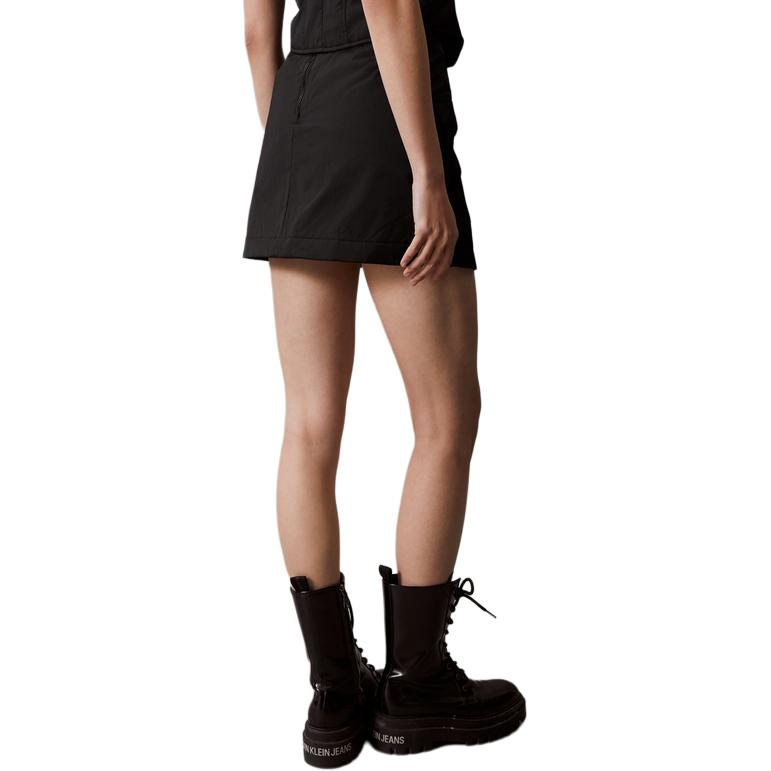 Calvin Klein Minimalist Large Pocket A-Line Quilted Casual Skirt Women Skirts Space-Black J222620-BEH