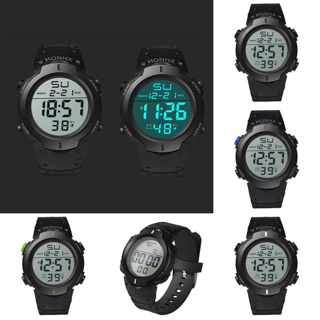 Stylish Honhx Electronic Watch For Students With Large 50mm Display And World Time Feature